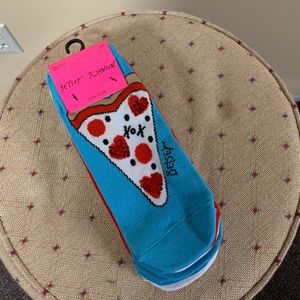 New Set of 6 Betsey Johnson Socks Pizza & Pop Soda